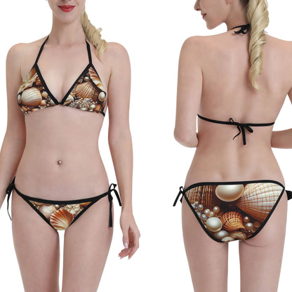 Shell & Pearl Triangle Bikini Swimsuit